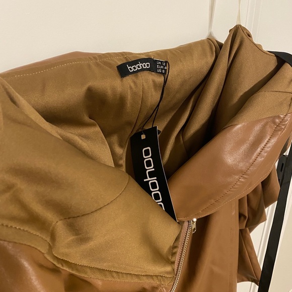 Faux leather long sleeved romper - Picture 2 of 3